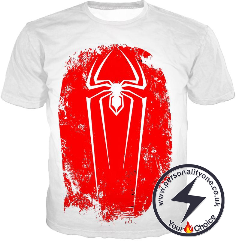 Amazing Spiderman Red Logo Promo White T-Shirt