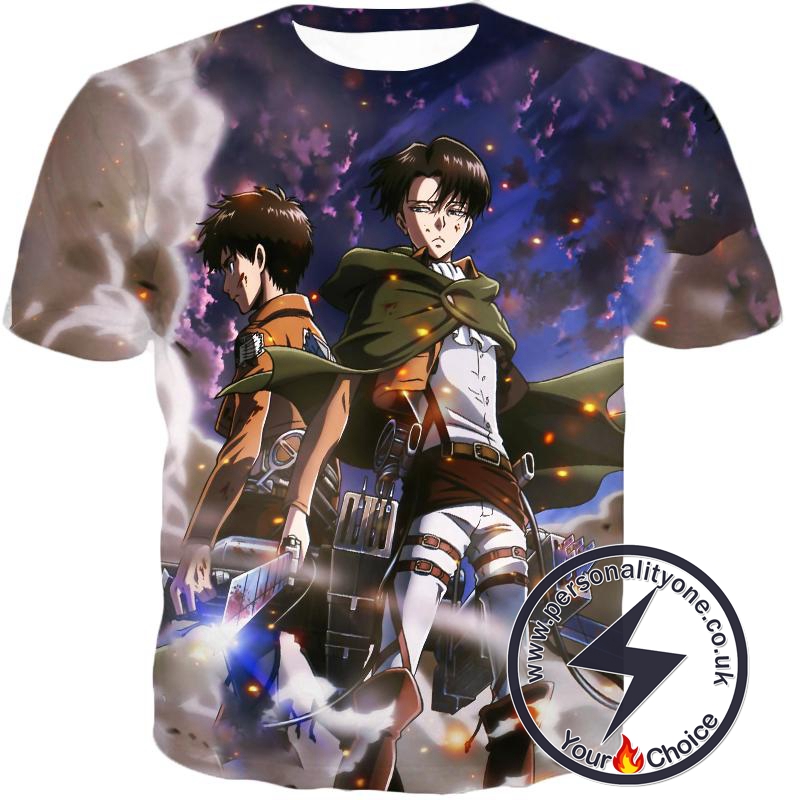 Attack on Titan Awesome Captain Levi and Eren Yeager T-Shirt