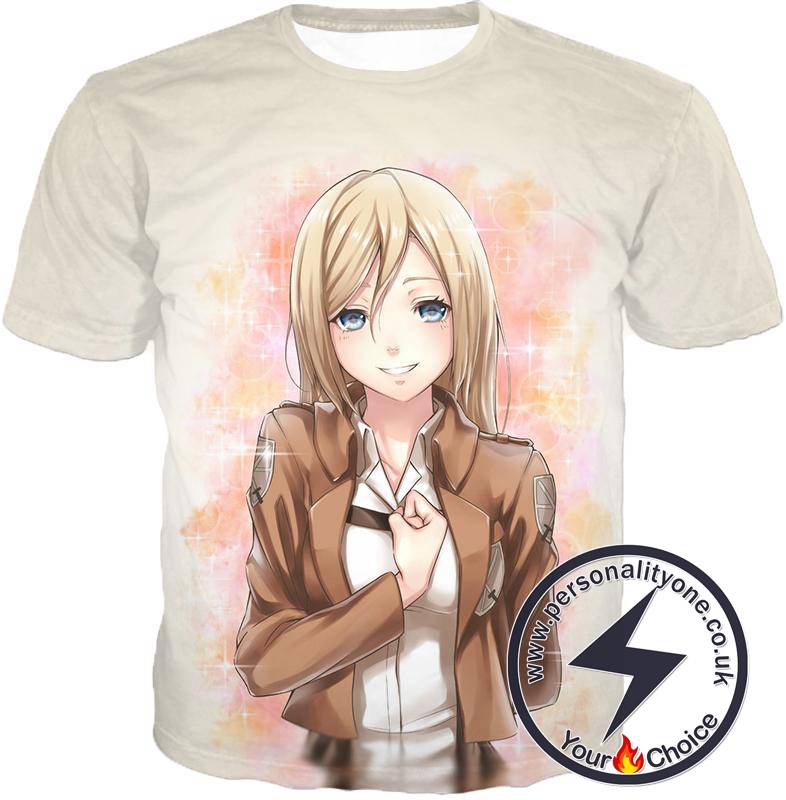 Attack on Titan Beautiful Soldier Krista Lenz White T-Shirt