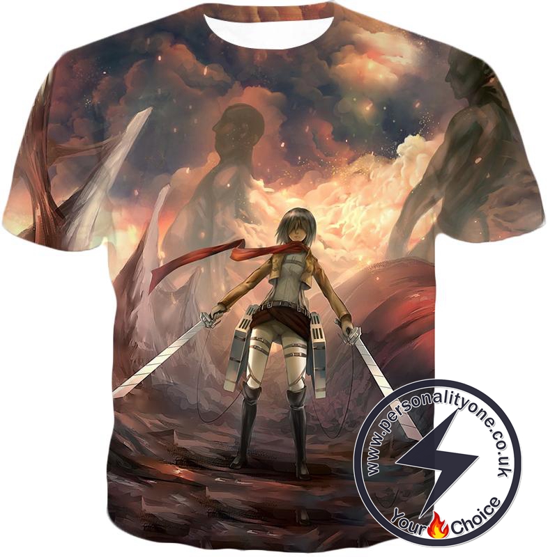 Attack on Titan Titan Fighter Mikasa Ackerman Cool T-Shirt