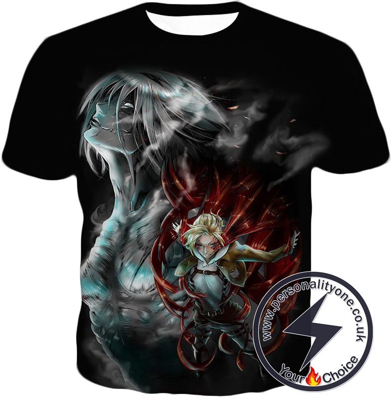 Attack on Titan Titan Soldier Annie Leonhardt Black T-Shirt