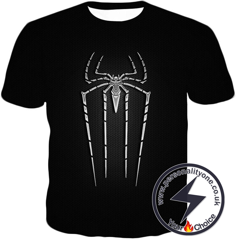 Awesome Black Spiderman Logo Promo Cool T-Shirt