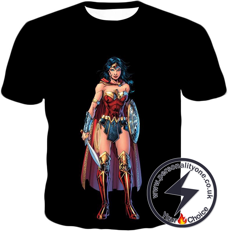 Best Amazonian Warrior Wonderwoman Cool Black T-Shirt