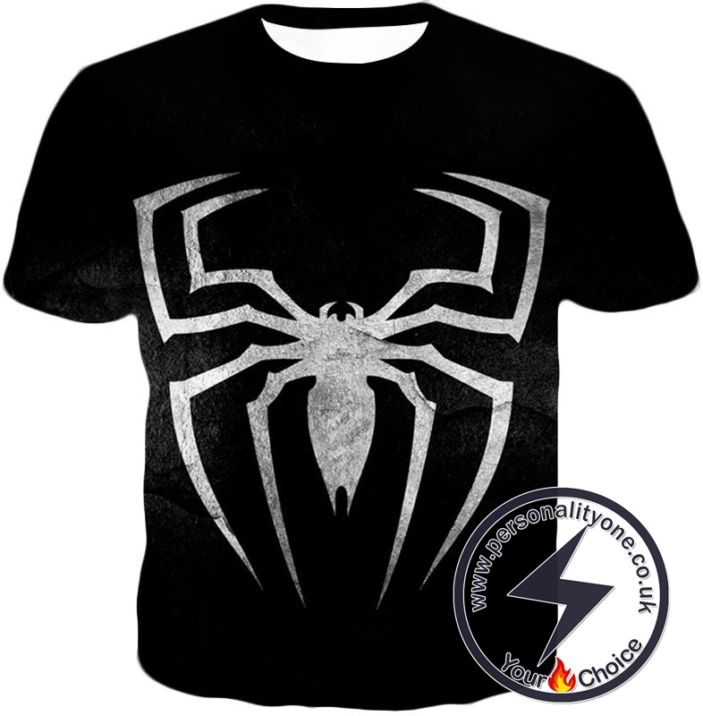 Black Spider-Man Venom Promo Logo T-Shirt