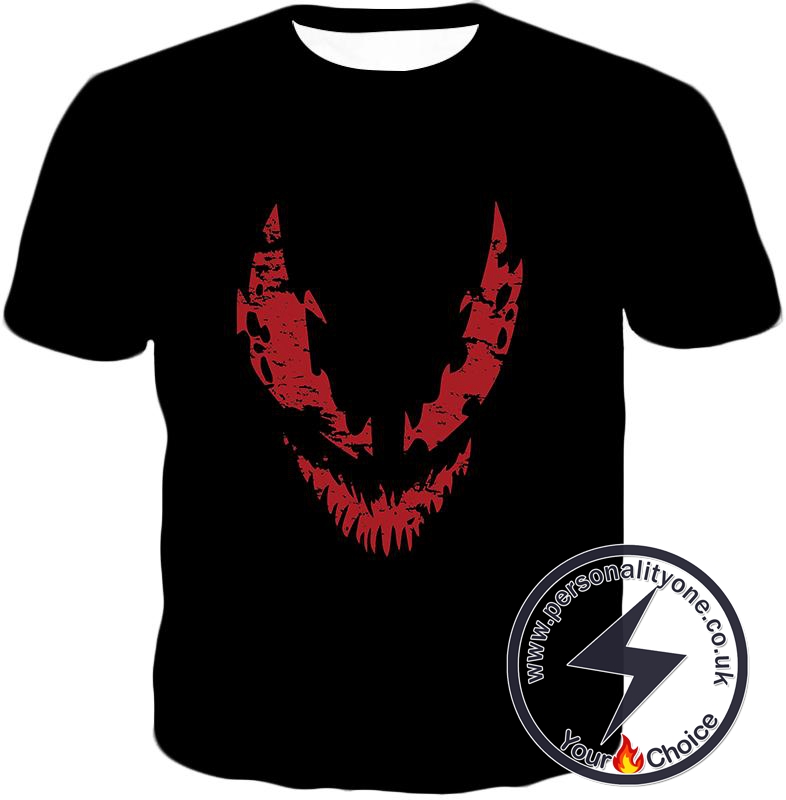 Blood Red Spiderman Villain Carnage Promo Black T-Shirt