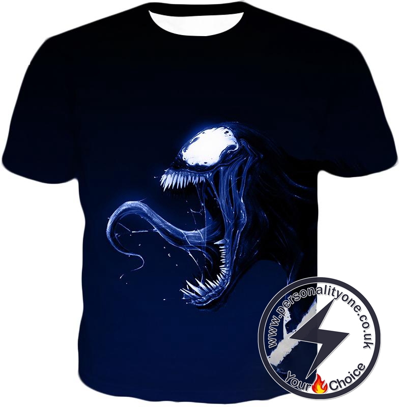 Cool Venom Printed Black T-Shirt