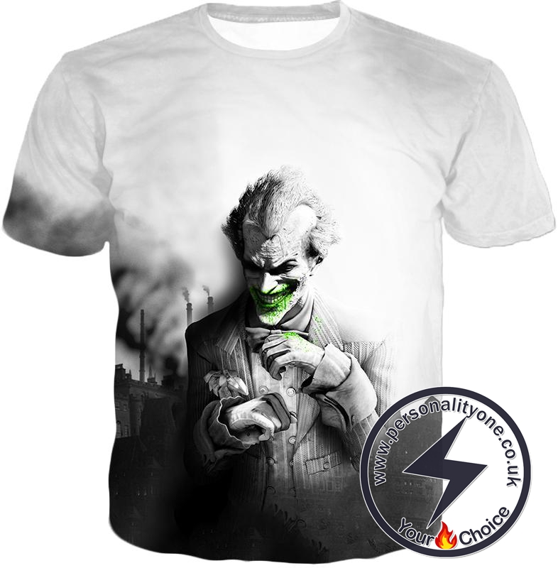 Deadliest Villain The Joker HD Graphic White T-Shirt