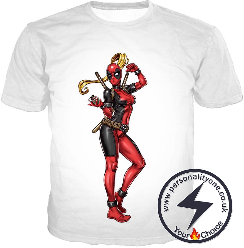 Deadpool Alternatives Female Variation White T-Shirt