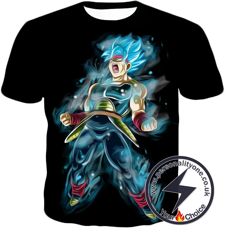 Dragon Ball Super Amazing Bardock Super Saiyan Blue Cool Black Action T-Shirt