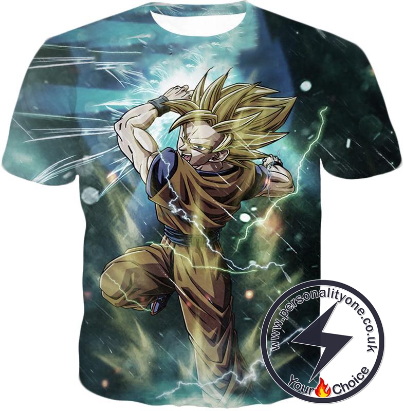 Dragon Ball Super Amazing Goku Super Saiyan 2 Action Anime T-Shirt