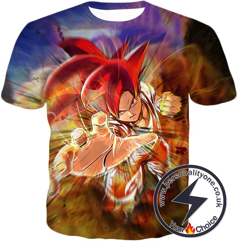 Dragon Ball Super Amazing Super Saiyan God Mode Goku Ultimate Action T-Shirt