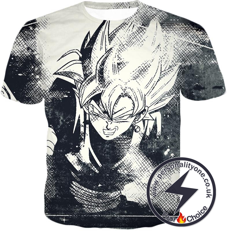 Dragon Ball Super Awesome Dragon Ball Super Villain Zamasu Cool Sketch Promo White T-Shirt