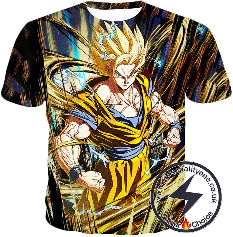 Dragon Ball Super Awesome Fighter Super Saiyan 2 Goku Amazing Anime Graphics T-Shirt