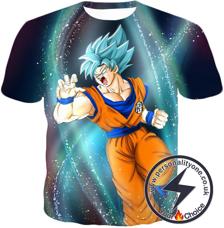 Dragon Ball Super Awesome Super Saiyan Blue Goku Action Graphic Promo T-Shirt