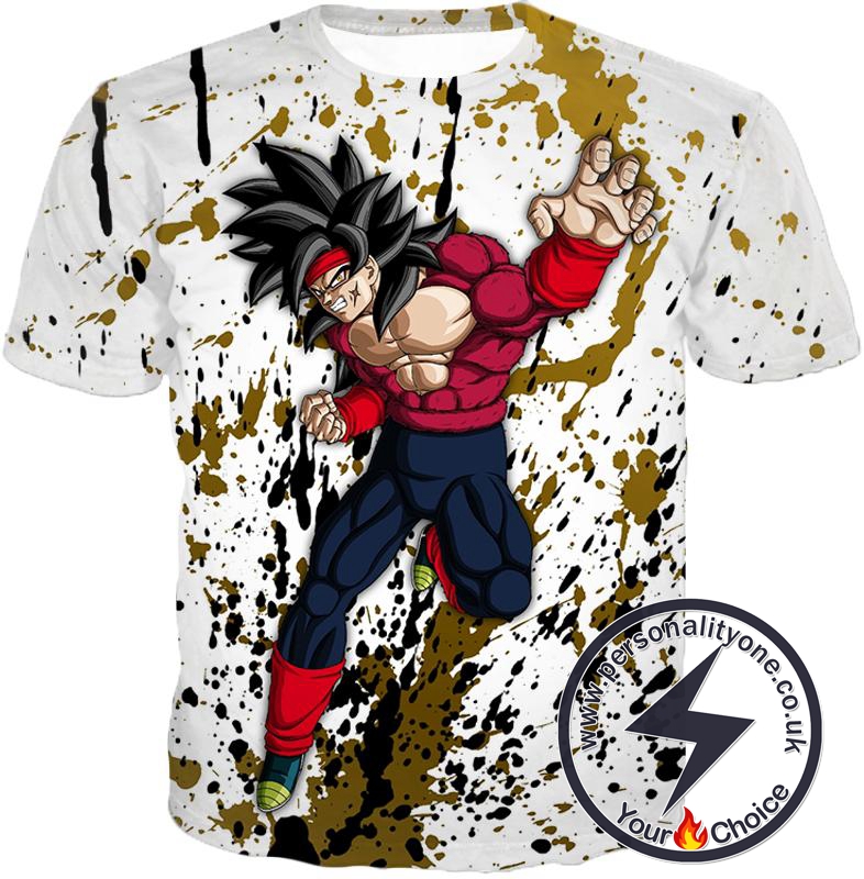 Dragon Ball Super Bardock Super Saiyan 4 Ultimate Promo Action White T-Shirt