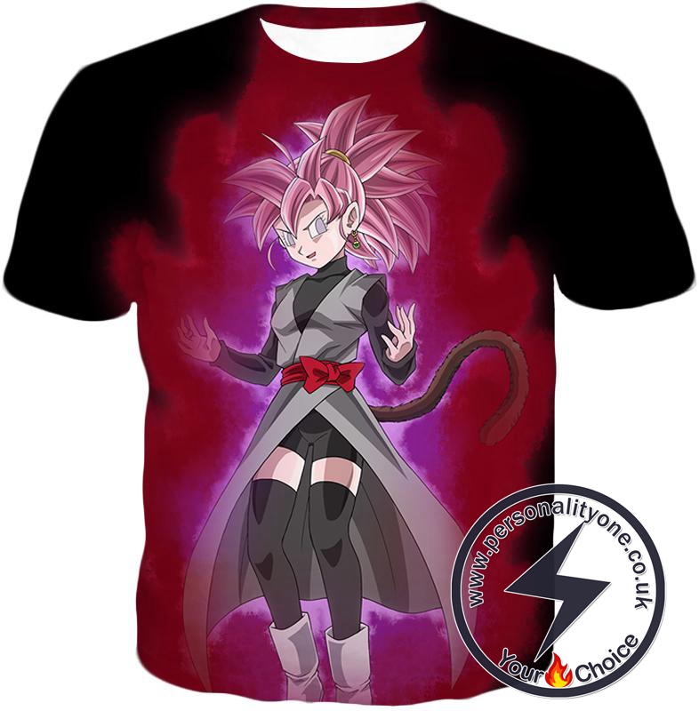 Dragon Ball Super Cool Anime Fan Art Female Zamasu Super Saiyan Rose Awesome Black T-Shirt