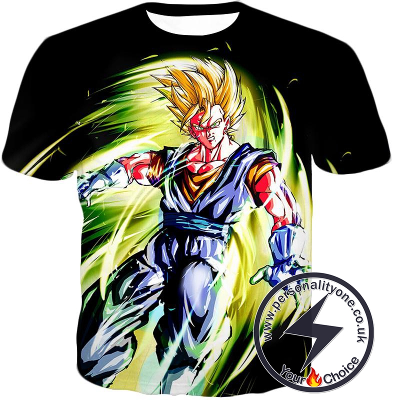 Dragon Ball Super Cool Fusion Warrior Vegito Super Saiyan Mode Awesome Black T-Shirt