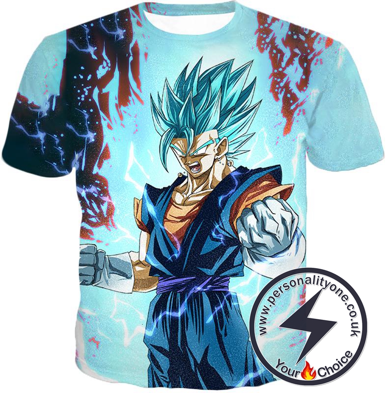 Dragon Ball Super Fusion Technique Warrior Vegito Super Saiyan Blue Awesome Graphic T-Shirt