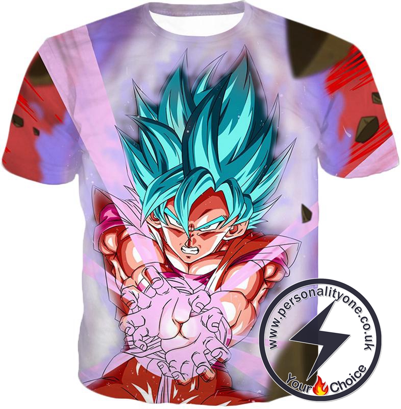 Dragon Ball Super Goku Super Saiyan Blue Godly Mode Ultimate Action T-Shirt