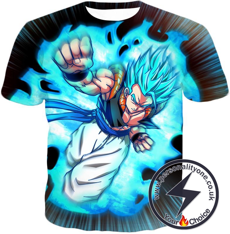 Dragon Ball Super Incredible Fusion Gogeta Super Saiyan Blue Cool Action T-Shirt