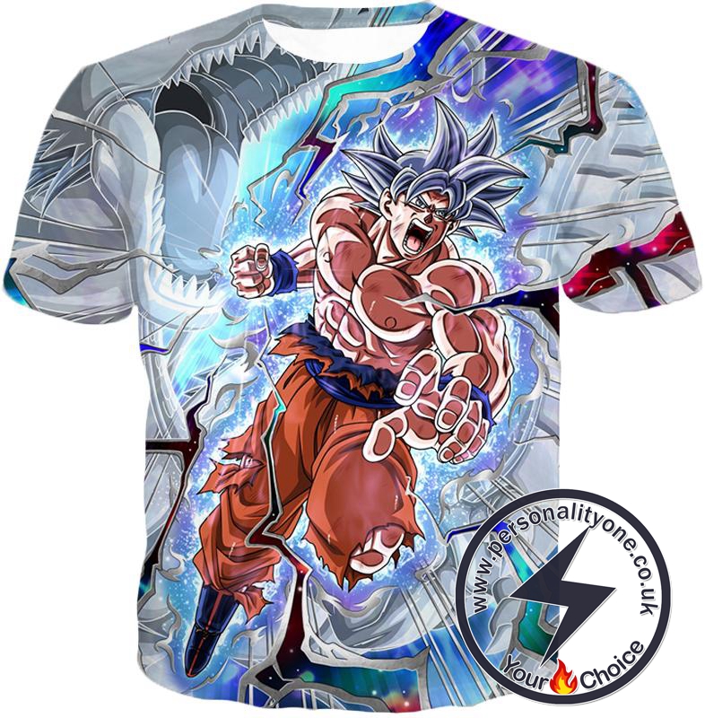 Dragon Ball Super Incredible Hero Super Saiyan White Goku Amazing Action T-Shirt