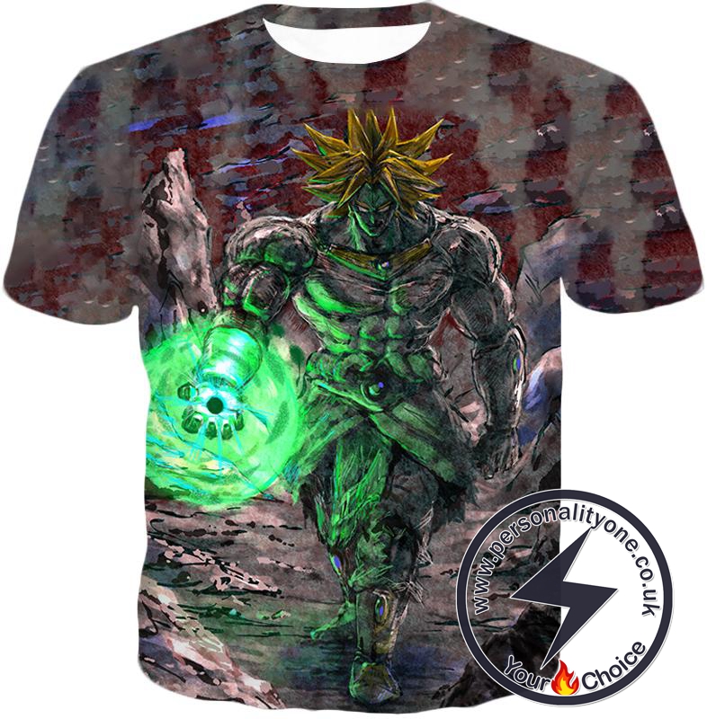 Dragon Ball Super Incredible Power Legendary Super Saiyan Broly Cool Blur Graphic T-Shirt