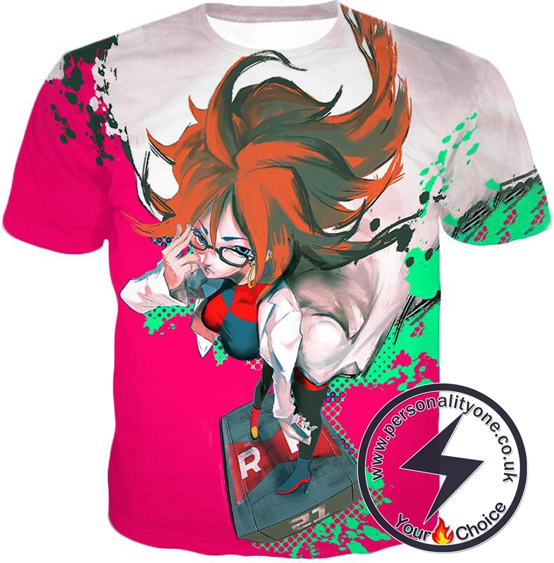 Dragon Ball Super Incredibly Intelligent Android 21 Cool Anime Promo T-Shirt