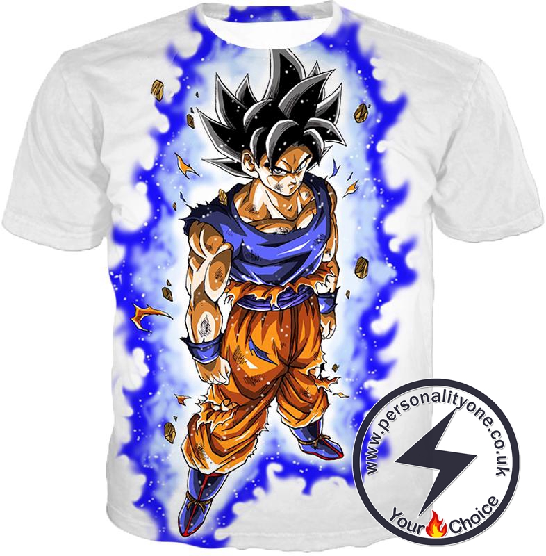 Dragon Ball Super Latest Form Goku Ultra Instinct Super Cool Action White T-Shirt