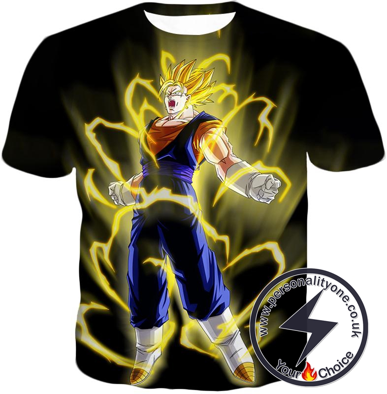 Dragon Ball Super Rising Power Super Saiyan Vegito Cool Black T-Shirt