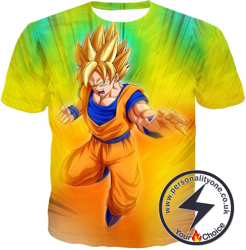 Dragon Ball Super Super Cool Fighter Goku Rising Super Saiyan 2 Awesome Anime T-Shirt