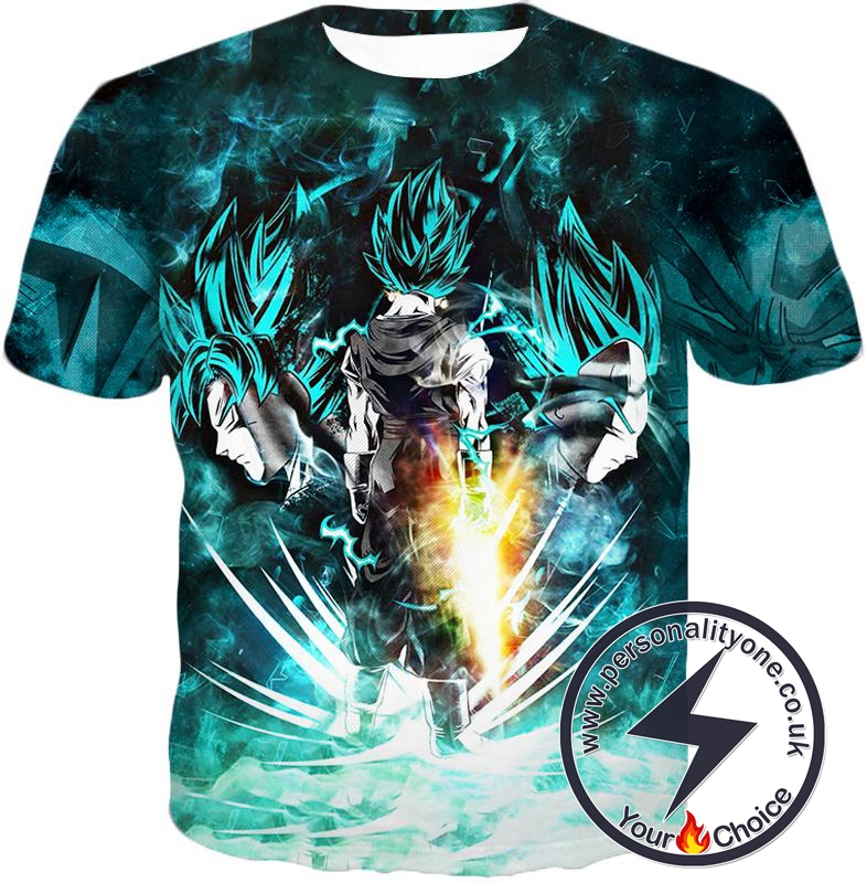 Dragon Ball Super Super Cool Fusion Goku X Vegita Vegito Super Saiyan Blue Awesome Graphic T-Shirt