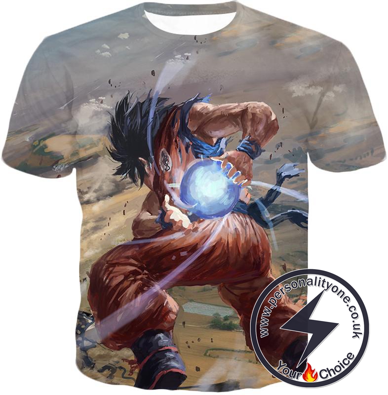 Dragon Ball Super Super Cool Goku Favourite Kame-Hame-Ha Attack Action Graphic T-Shirt