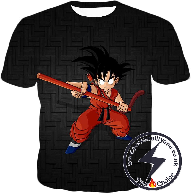 Dragon Ball Super Super Cool Kid Goku Awesome Promo Anime Black T-Shirt