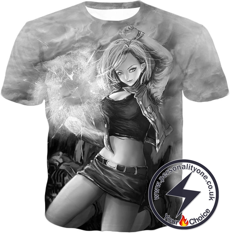 Dragon Ball Super Super Cute Android 18 Amazing Anime Promo T-Shirt