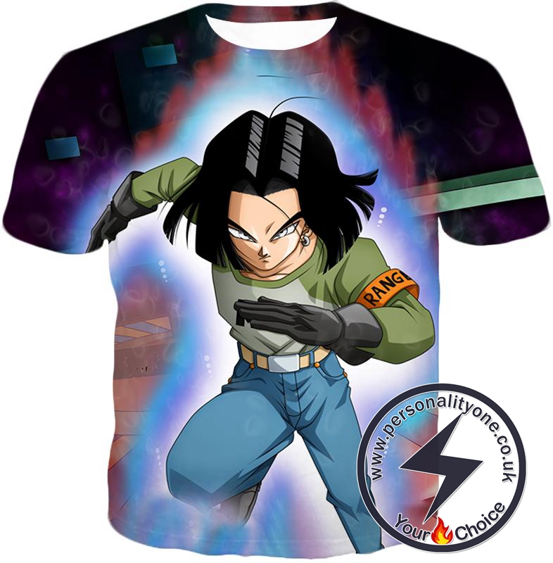 Dragon Ball Super Ultimate Fighter Android 17 Cool Action T-Shirt