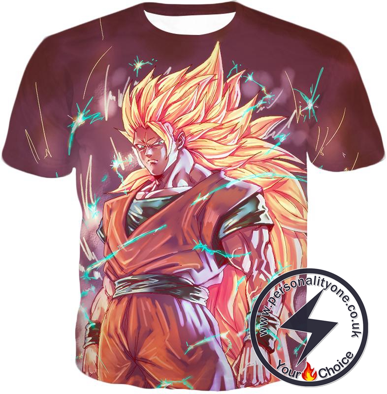 Dragon Ball Super Ultimate Form Super Saiyan 3 Goku Cool Anime Graphic T-Shirt