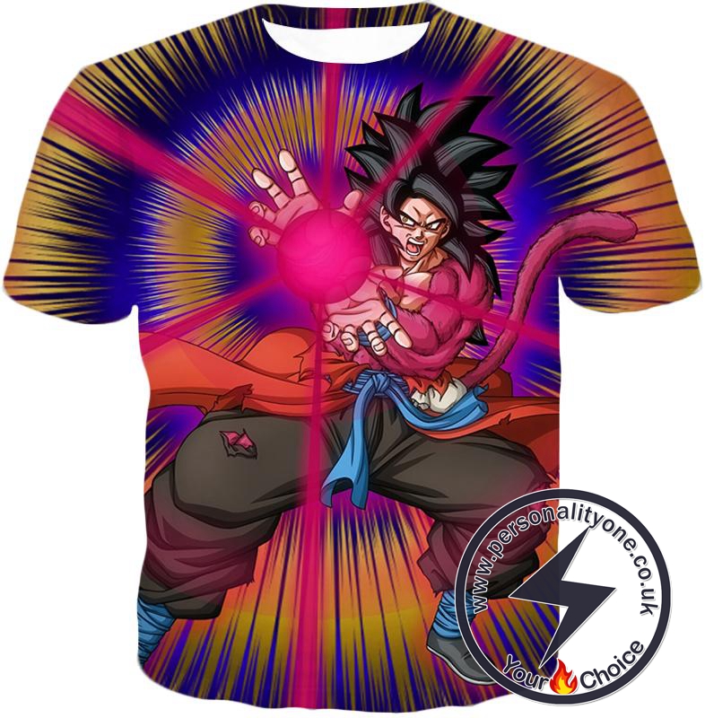 Dragon Ball Super Ultimate Goku Super Saiyan 4 Action Awesome Anime Promo T-Shirt