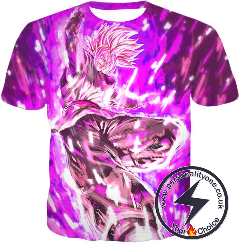 Dragon Ball Super Ultimate Villain Black Goku Zamasu Cool Purple Graphic T-Shirt