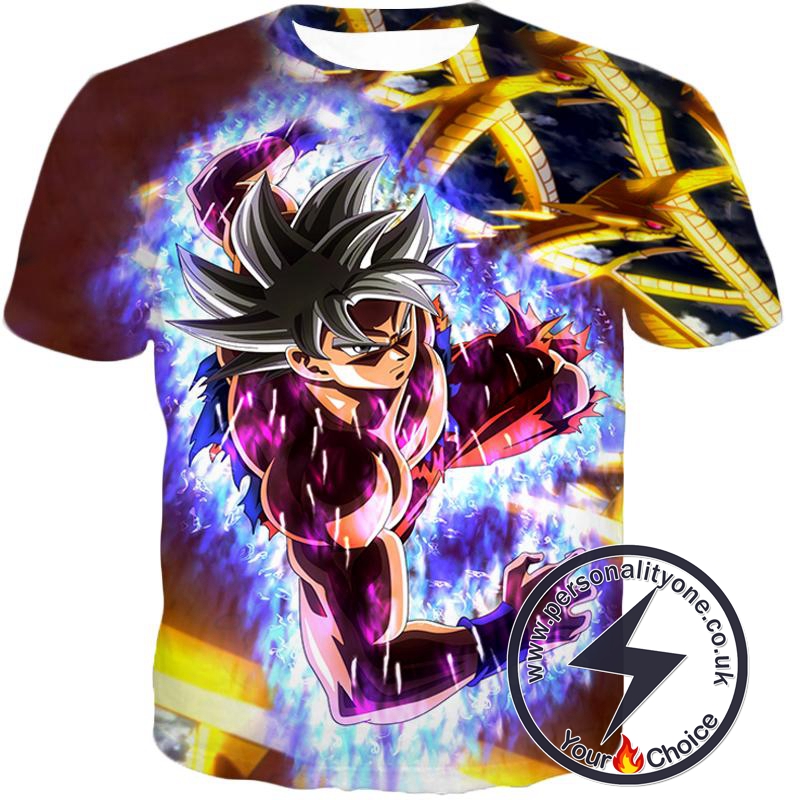 Dragon Ball Super Unlimited Action Super Saiyan White Goku Amazing Anime T-Shirt