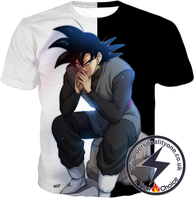 Dragon Ball Z T-Shirt - Black Goku Sitting Posture