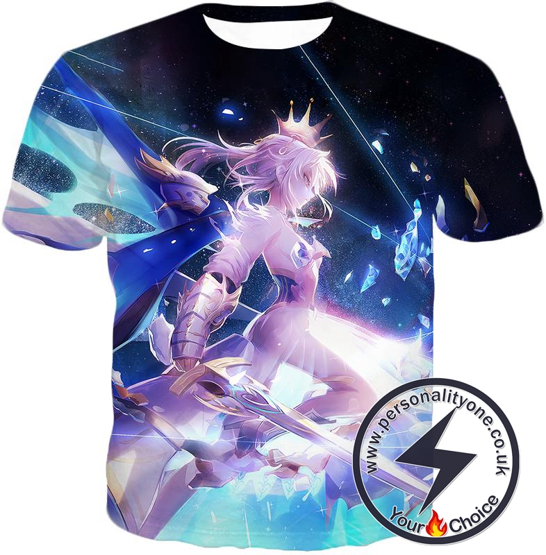 Fate Stay Night Arturia Pendragon The King Cool Action T-Shirt