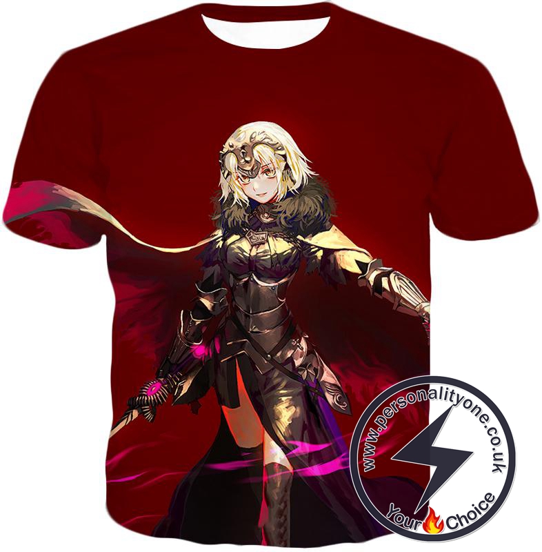 Fate Stay Night Beautiful Blonde Jeanne Red Action T-Shirt