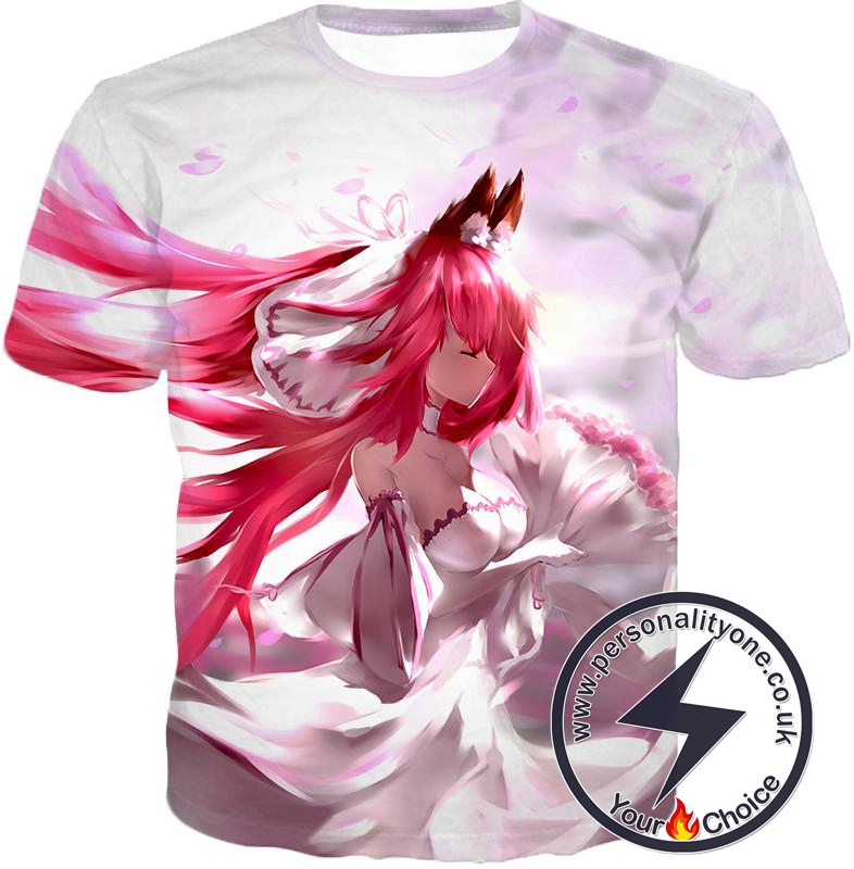 Fate Stay Night Beautiful Red Haired Fate Series Female White T-Shirt