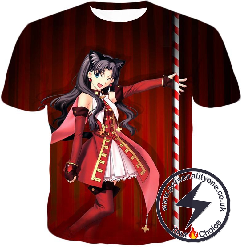 Fate Stay Night Beautiful Rin Tohsaka Dancer Themed T-Shirt