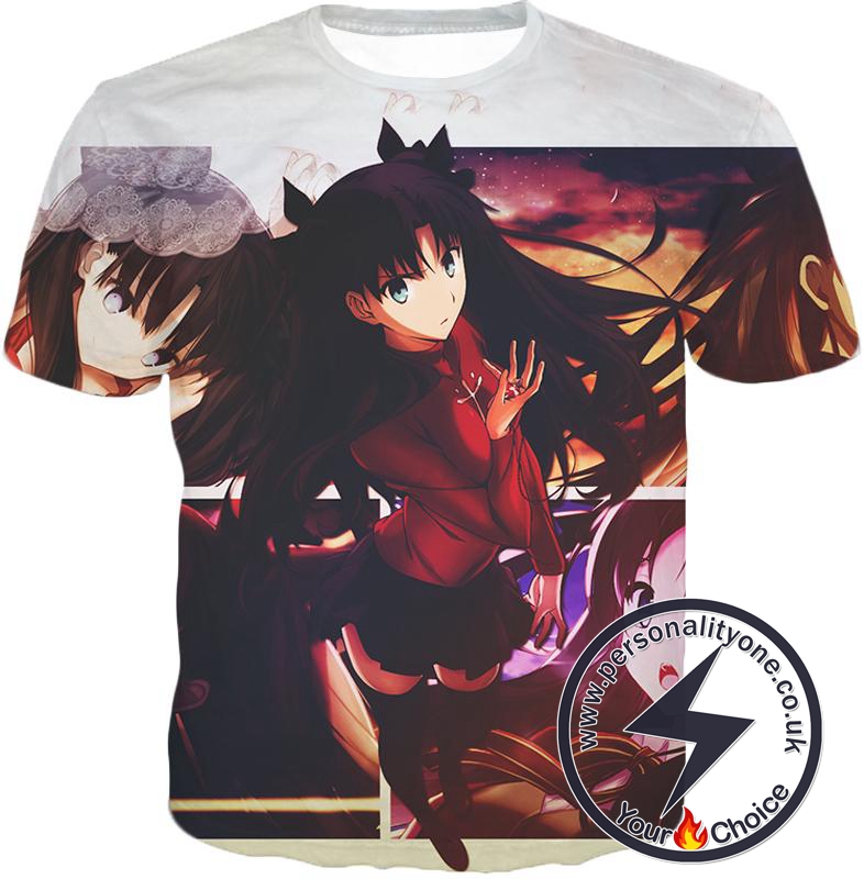 Fate Stay Night Beautiful Rin Tohsaka and Females Fate Series T-Shirt