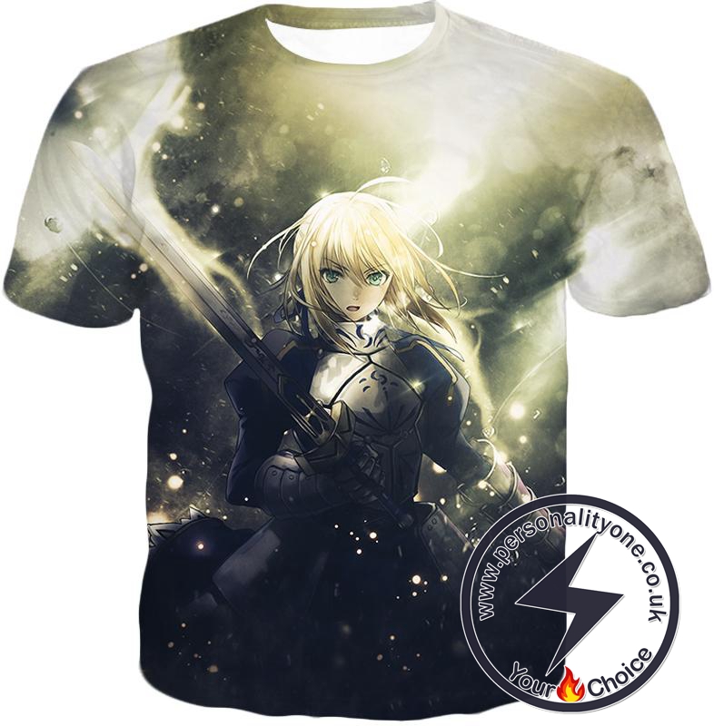 Fate Stay Night Best Fate Series Fighter Saber Arturia Pendragon T-Shirt