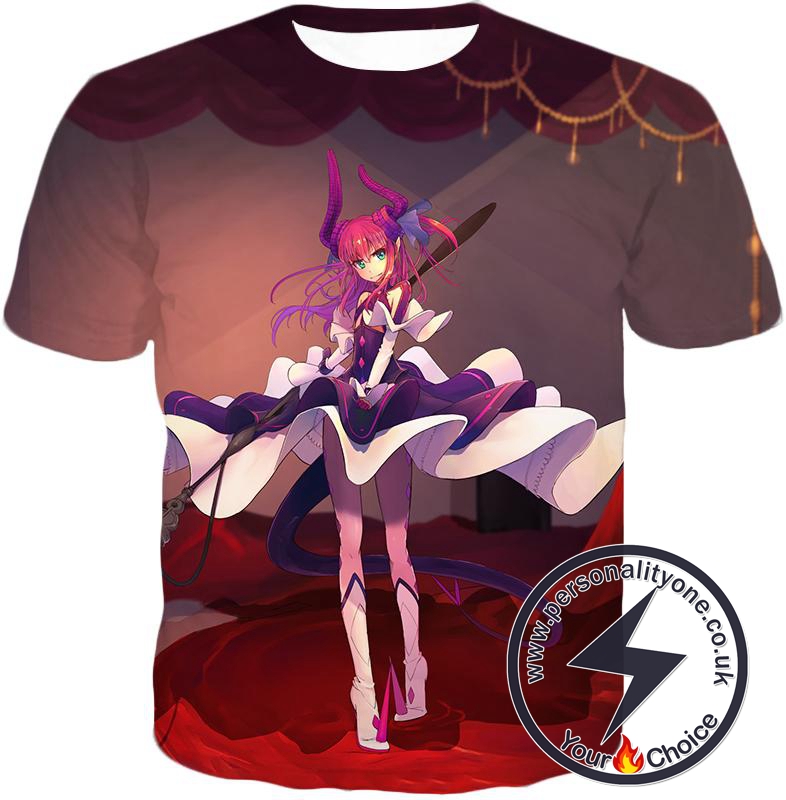 Fate Stay Night Cool Elizabeth Bathory Grey Action T-Shirt