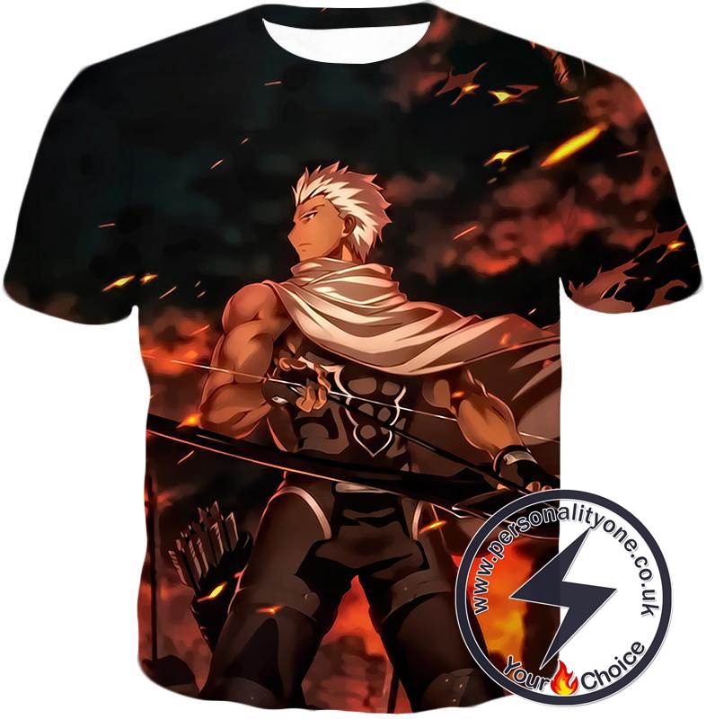 Fate Stay Night Cool Heroic Spirit Archer Shirou Emiya Action T-Shirt