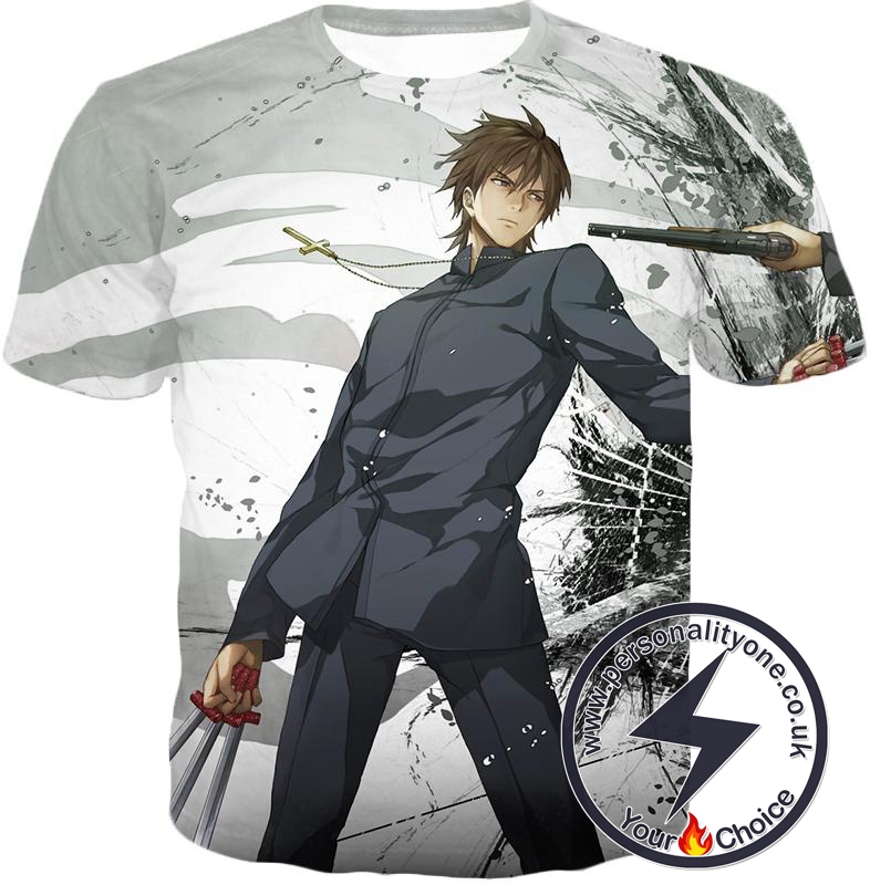 Fate Stay Night Cool Master of Assasin Kirei Kotomine T-Shirt