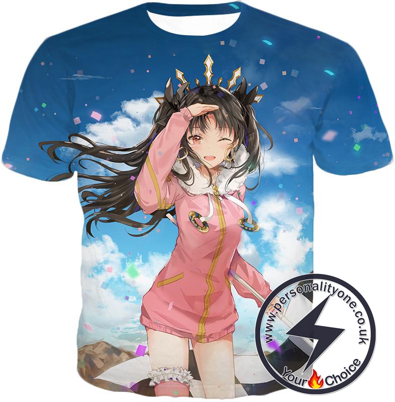 Fate Stay Night Cool Rin Tohsaka Summer Day Awesome Blue T-Shirt